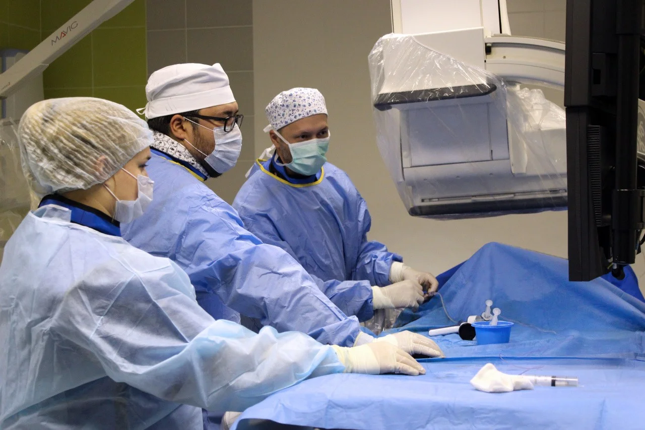 За неделю в сосудистом центре Гусевской больницы выполнено два вида уникальных для региона операций