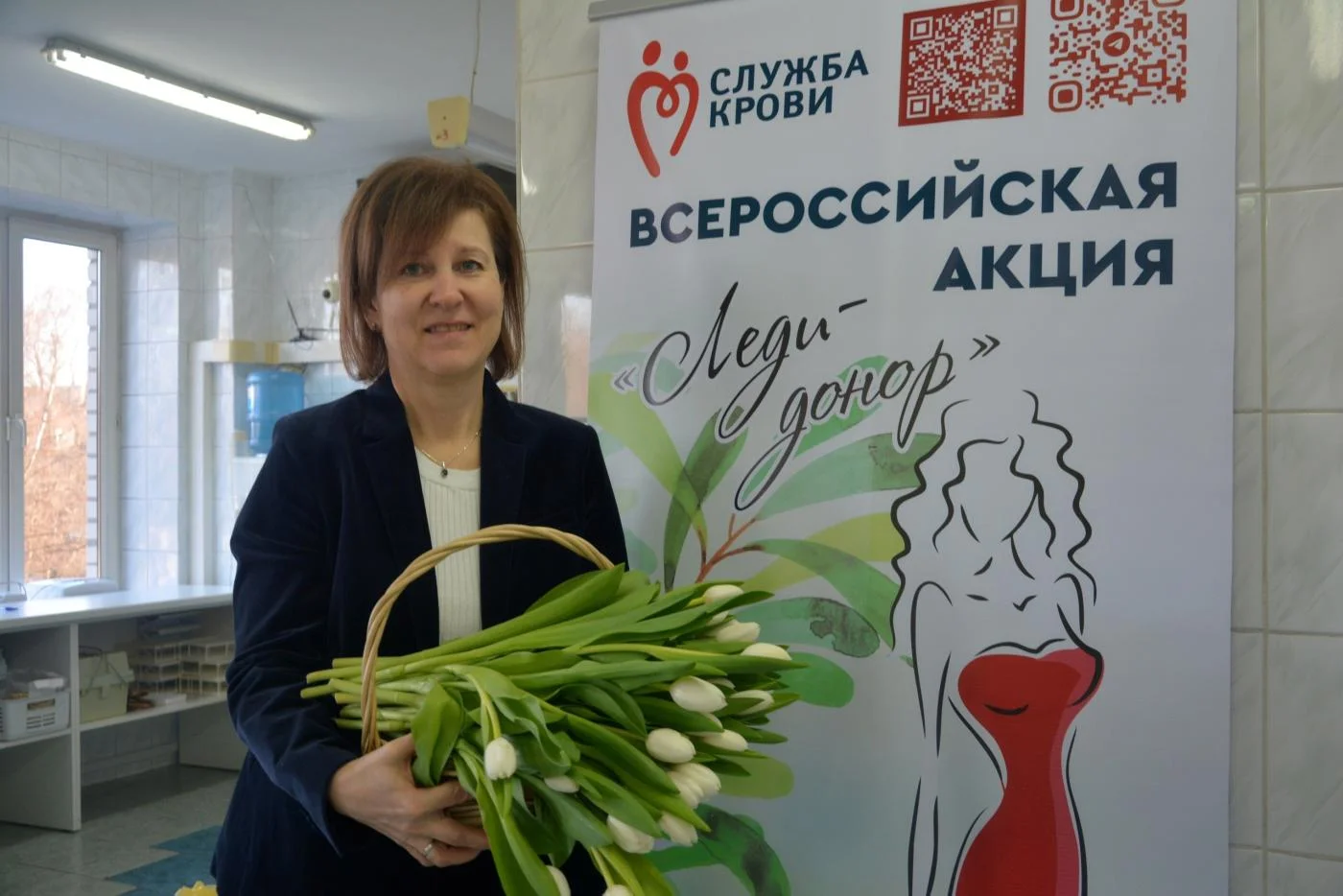 Министр образования поздравила калининградских женщин-доноров с Международным женским днём и в числе первых сдала кровь на акции «Леди-донор».