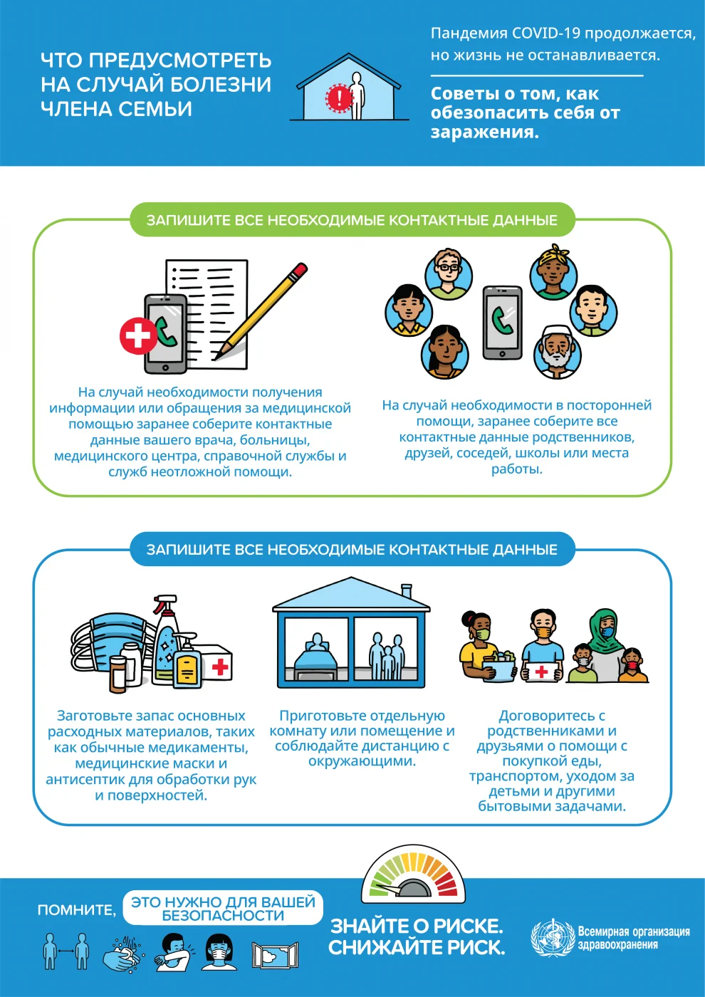 Защитите себя и окружающих от COVID-19.